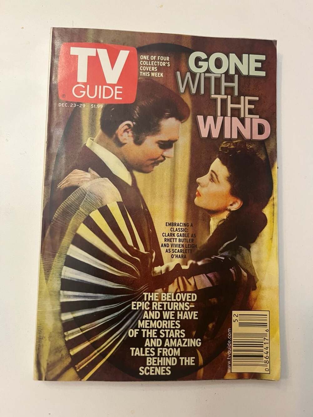 TV Guide Magazine December 23-29, 2000 Gone With The Wind Collector's Cover